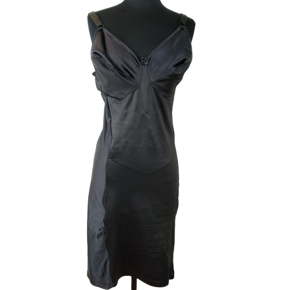 Secret Slimmer Full Dress Slip Shapewear Slimming Black Size 42D